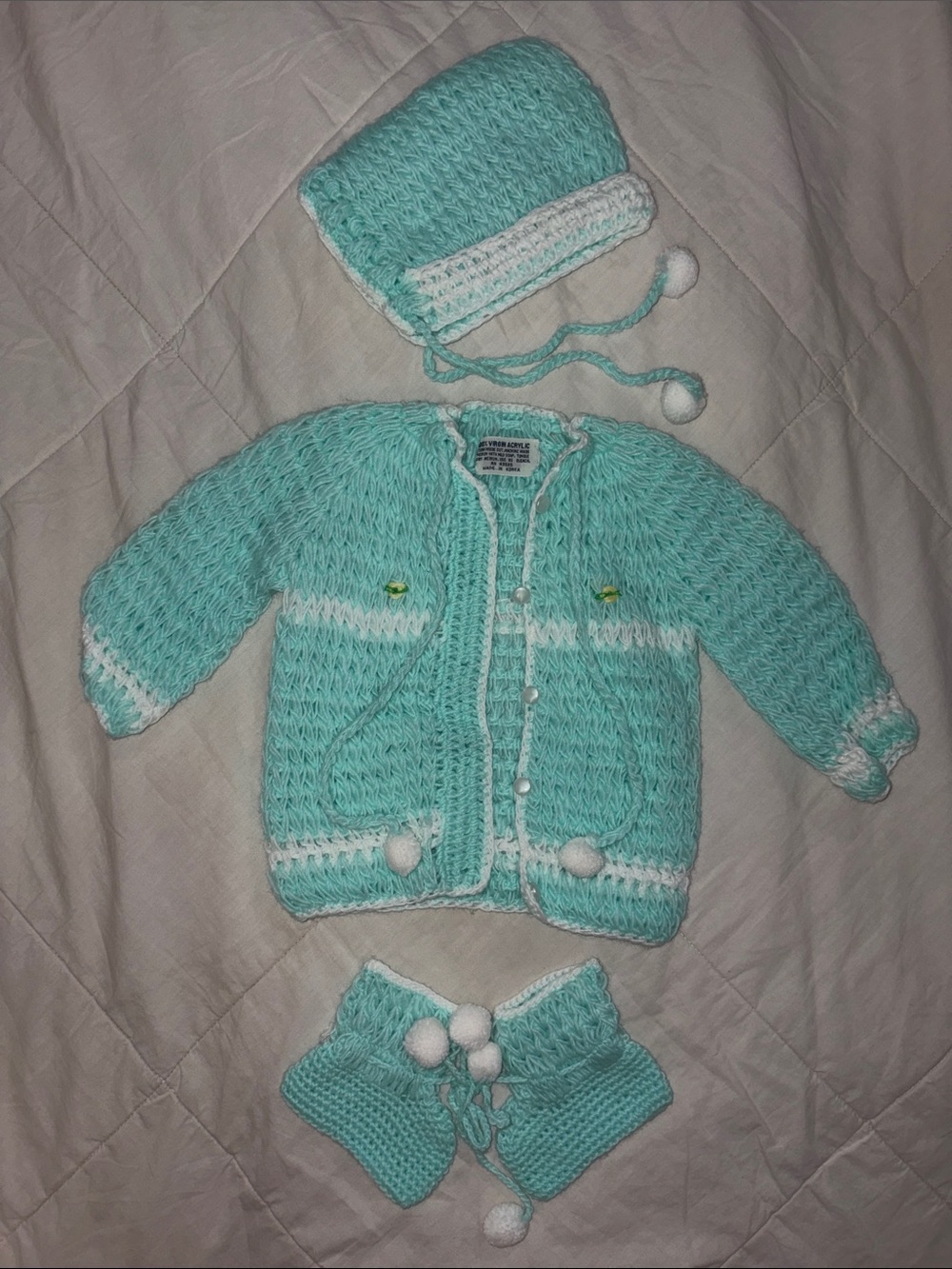 Vintage 1976 Brand New Without Tags Never Worn 3 Piece Sweater Set